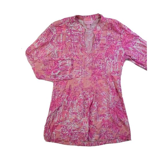 Tunique à Perles Lilly Pulitzer Sarasota – Turquoise Et Rose, Taille S, Neuve Avec étiquette